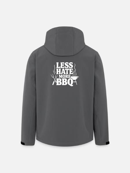 Less Hate More BBQ - Men’s Recycled Softshell Jacket by Stanley/Stella - black