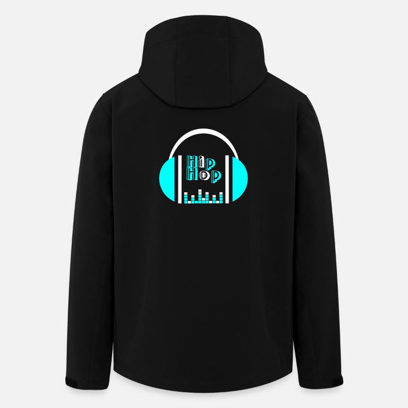 Casque néon avec conception d’égaliseur - Veste softshell homme en polyester recyclé Stanley/Stella - noir