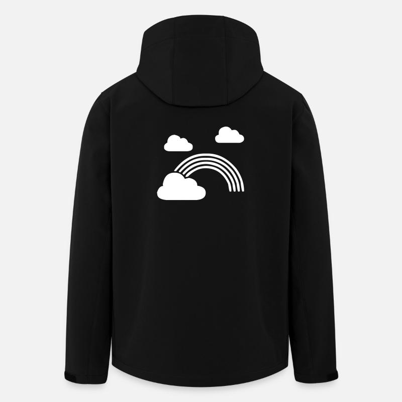 Rainbow with clouds - Men’s Recycled Softshell Jacket by Stanley/Stella - black
