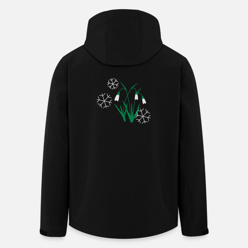schneegloeckchen blume schnee winter - Recycelte Männer Softshell-Jacke von Stanley/Stella - Schwarz