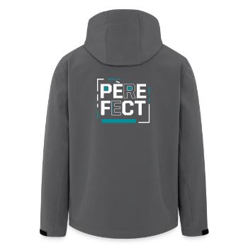 Père parfait pèrefect perfect - Veste softshell homme en polyester recyclé Stanley/Stella - noir - Dos - AI Model Male 185 light (185cm)