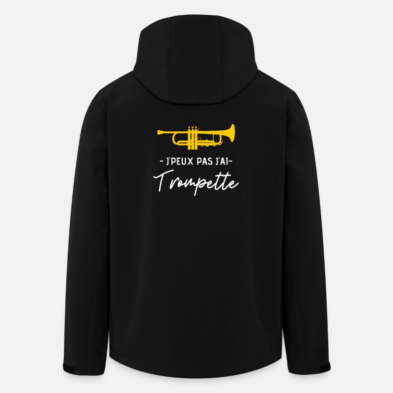 Trompette - Veste softshell homme en polyester recyclé Stanley/Stella - noir