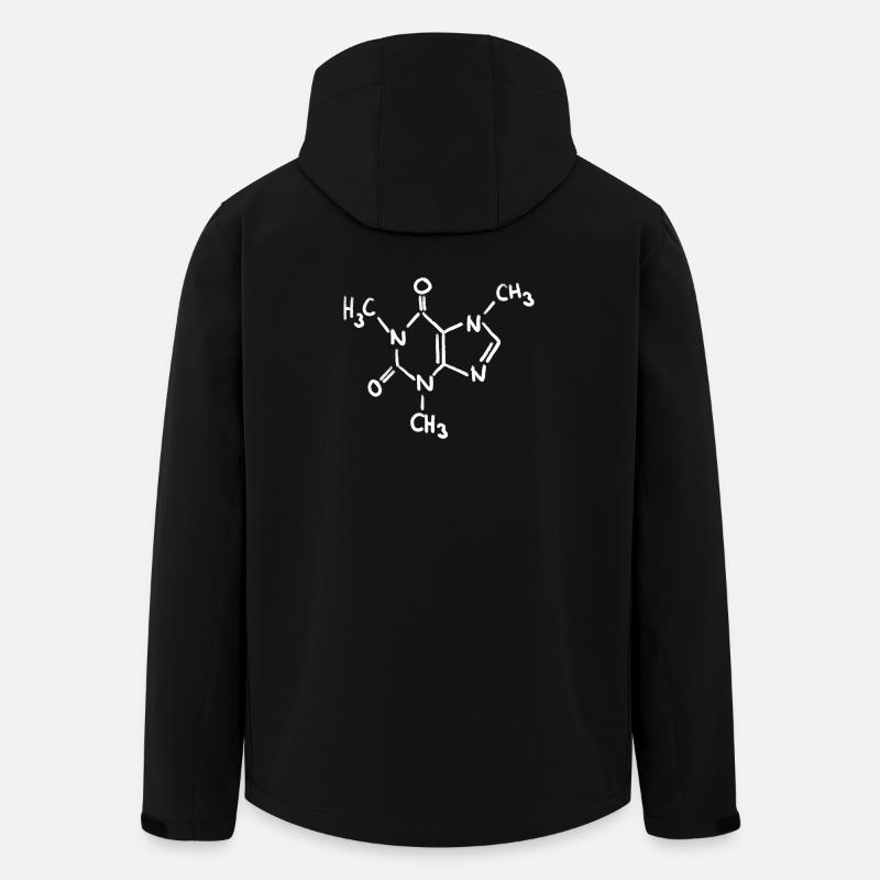 Caffeine Chalk Molecule - Men’s Recycled Softshell Jacket by Stanley/Stella - black