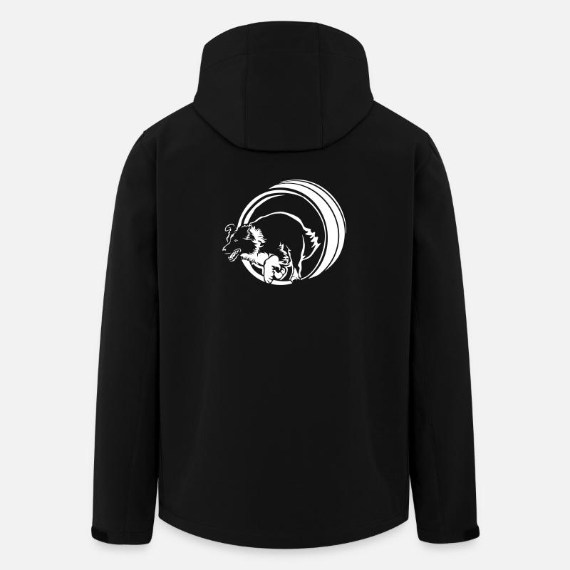 Border Collie « Black Edition » - Veste softshell homme en polyester recyclé Stanley/Stella - noir