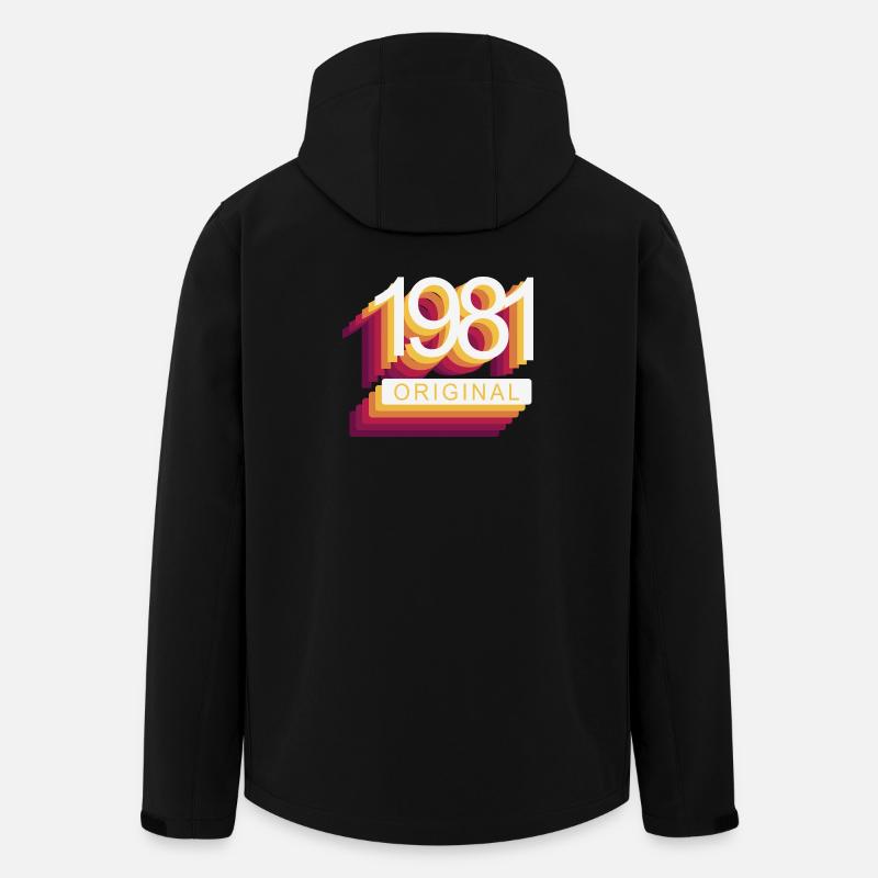 Born in 1981 - Men’s Recycled Softshell Jacket by Stanley/Stella - black