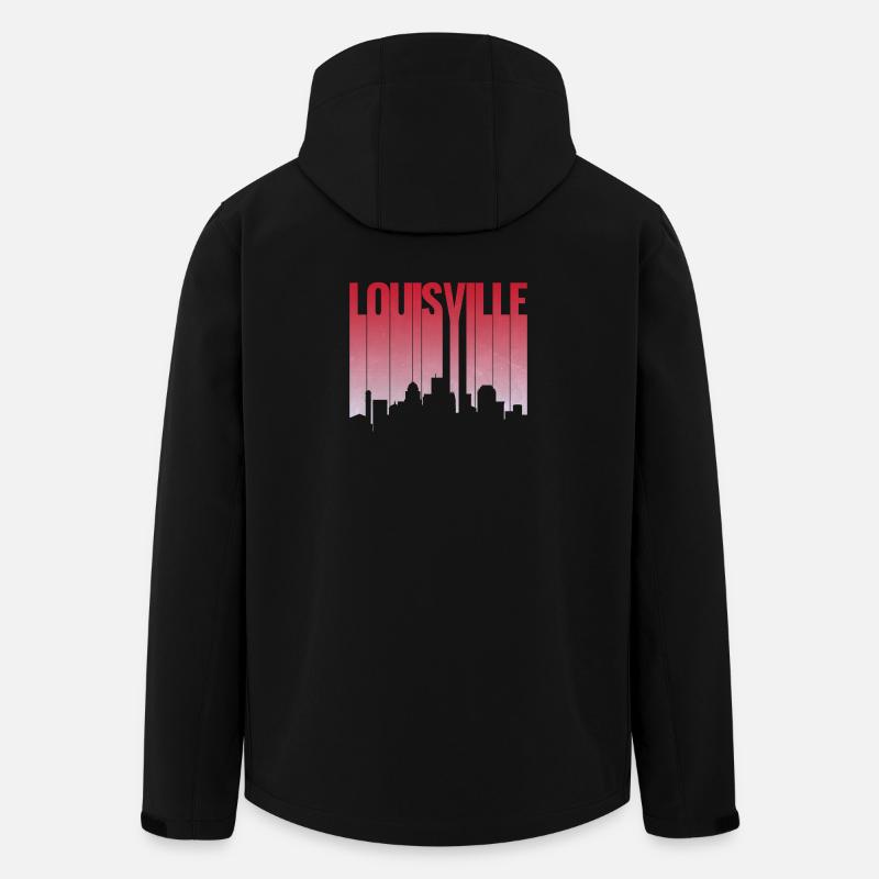 Louisville Skyline Gradient Silhouette - Recycelte Männer Softshell-Jacke von Stanley/Stella - Schwarz
