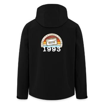 Gratest Hit of 1993 - 30. Geburtstag, Jahrgang 93 - Recycelte Männer Softshell-Jacke von Stanley/Stella - Schwarz - Hinten - AI Model Male 185 light (185cm)
