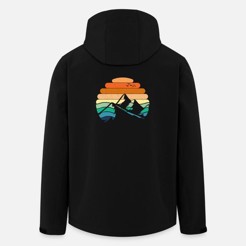 Mountain Landscape Sunset - Men’s Recycled Softshell Jacket by Stanley/Stella - black