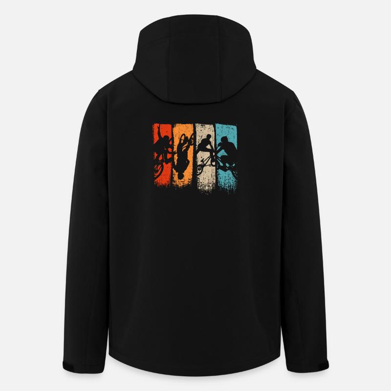 Silhouettes d’action à cinq panneaux - Veste softshell homme en polyester recyclé Stanley/Stella - noir