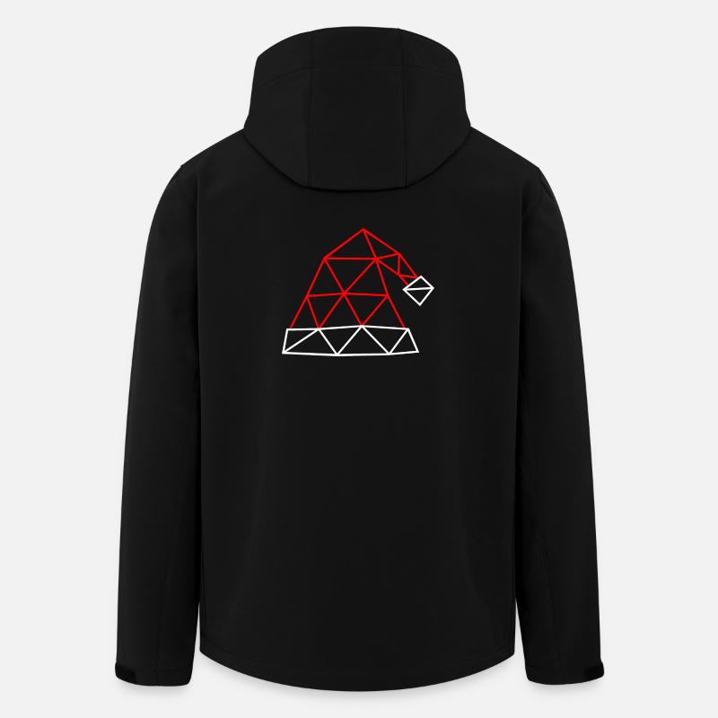 Weihnachtsmütze - Geometrische Linien - Recycelte Männer Softshell-Jacke von Stanley/Stella - Schwarz
