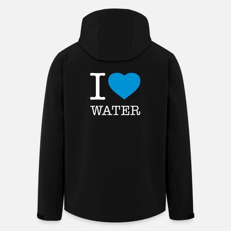 J’AIME L’EAU Wasser - Veste softshell homme en polyester recyclé Stanley/Stella - noir