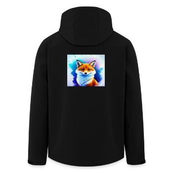 Renard féerique néon - Veste softshell homme en polyester recyclé Stanley/Stella - noir - Dos - AI Model Male 185 light (185cm)