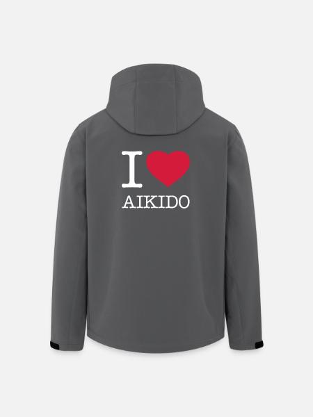 I LOVE AIKIDO - Recycelte Männer Softshell-Jacke von Stanley/Stella - Schwarz