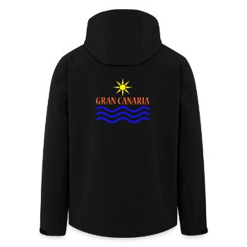 GRAN CANARIA Sun Water - Men’s Recycled Softshell Jacket by Stanley/Stella - black - Back - AI Model Male 185 light (185cm)