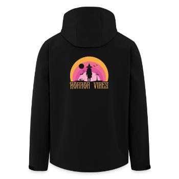 Ambiance d’horreur Sorcière Silhouette Coucher de soleil - Veste softshell homme en polyester recyclé Stanley/Stella - noir - Dos - AI Model Male 185 light (185cm)