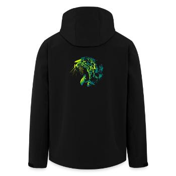 Panthère Stylée - Veste softshell homme en polyester recyclé Stanley/Stella - noir - Dos - AI Model Male 185 light (185cm)