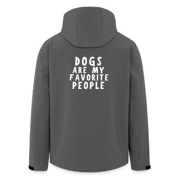 Dogs are my favorite people - Recycelte Männer Softshell-Jacke von Stanley/Stella - Anthrazit - Hinten - AI Model Male 185 light (185cm)