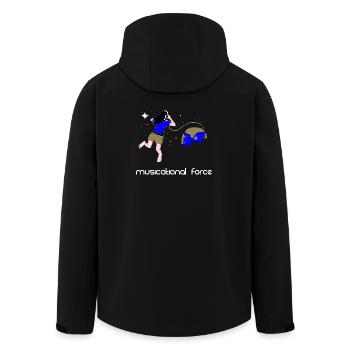 Le pouvoir de la musique - Veste softshell homme en polyester recyclé Stanley/Stella - noir - Dos - AI Model Male 185 light (185cm)