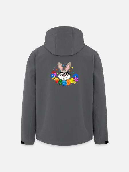 Ostern Osterhase Hase - Recycelte Männer Softshell-Jacke von Stanley/Stella - Schwarz