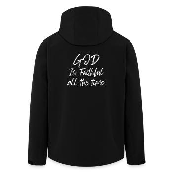 Dieu est Fidèle tout le temps. - Veste softshell homme en polyester recyclé Stanley/Stella - noir - Dos - AI Model Male 185 light (185cm)
