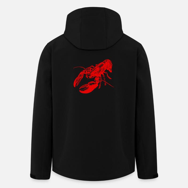 Bold Red Lobster Graphic Design - Men’s Recycled Softshell Jacket by Stanley/Stella - black