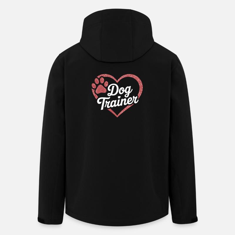 Hundetrainer Herz Design - Recycelte Männer Softshell-Jacke von Stanley/Stella - Schwarz