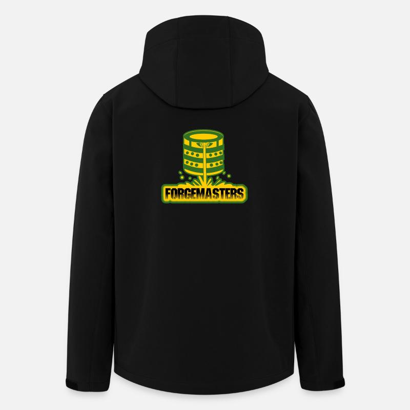 Design des Schmiedemeister-Emblems - Recycelte Männer Softshell-Jacke von Stanley/Stella - Schwarz