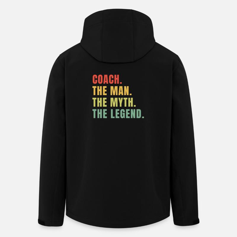 Coach man myth legend - Men’s Recycled Softshell Jacket by Stanley/Stella - black
