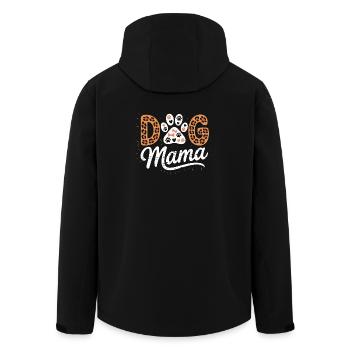 chiens, maman, patte d’amour, amoureux des animaux - Veste softshell homme en polyester recyclé Stanley/Stella - noir - Dos - AI Model Male 185 light (185cm)