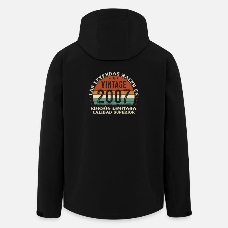 2007 Retro Vintage Geburtstagsgeschenk - Recycelte Männer Softshell-Jacke von Stanley/Stella - Schwarz
