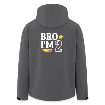 Bro ich bin 2 Jahre Alt Lustig Cool Geburtstag - Recycelte Männer Softshell-Jacke von Stanley/Stella - Schwarz - Hinten - AI Model Male 185 light (185cm)