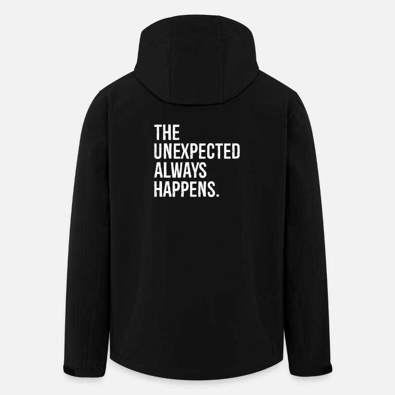 the unexpected always happens funny - Recycelte Männer Softshell-Jacke von Stanley/Stella - Schwarz