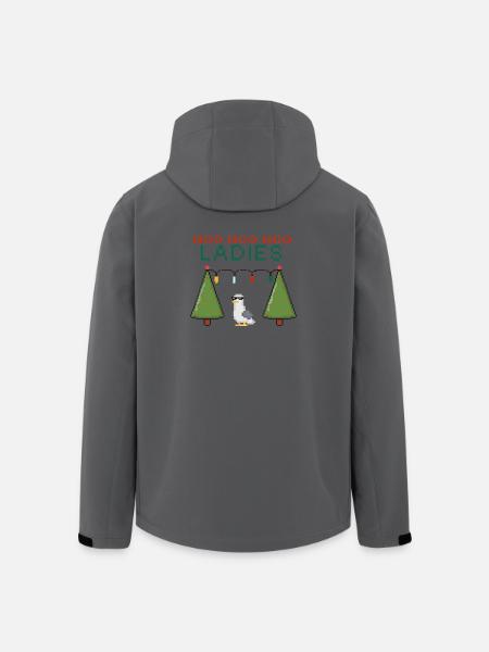 HooHooHoo Women's Pixel Christmas - Men’s Recycled Softshell Jacket by Stanley/Stella - black