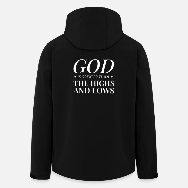 Gott Spruch Sprüche - Recycelte Männer Softshell-Jacke von Stanley/Stella - Schwarz