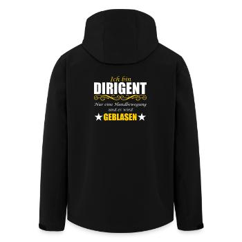 Dirigent lustiger Spruch Wortwitz Ironie Blasmusik - Recycelte Männer Softshell-Jacke von Stanley/Stella - Schwarz - Hinten - AI Model Male 185 light (185cm)