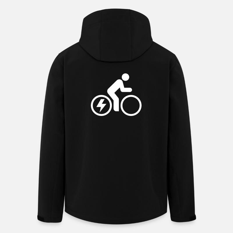 E-bike, e-biker, bike tour - Men’s Recycled Softshell Jacket by Stanley/Stella - black