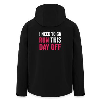 I Need To Go Run This Day Off - Men’s Recycled Softshell Jacket by Stanley/Stella - black - Back - AI Model Male 185 light (185cm)