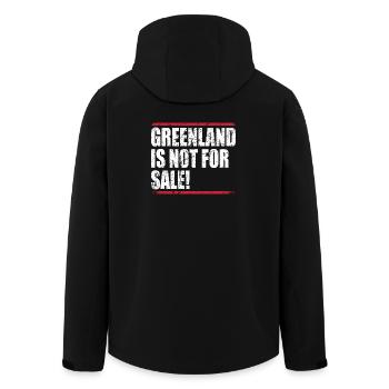 Greenland Is Not For Sale - Men’s Recycled Softshell Jacket by Stanley/Stella - black - Back - AI Model Male 185 light (185cm)