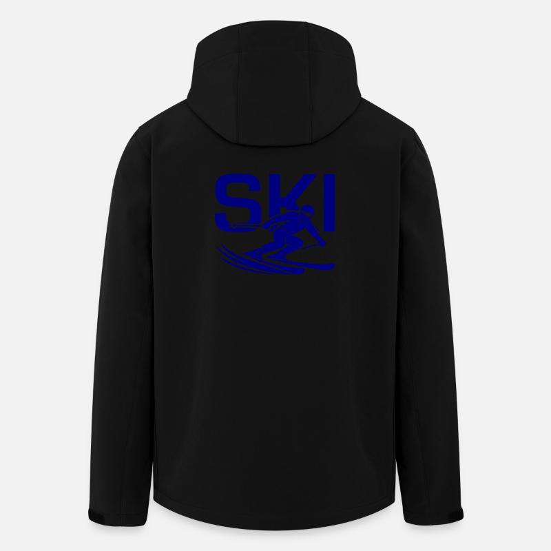 Ski Sport Silhouette - Recycelte Männer Softshell-Jacke von Stanley/Stella - Schwarz