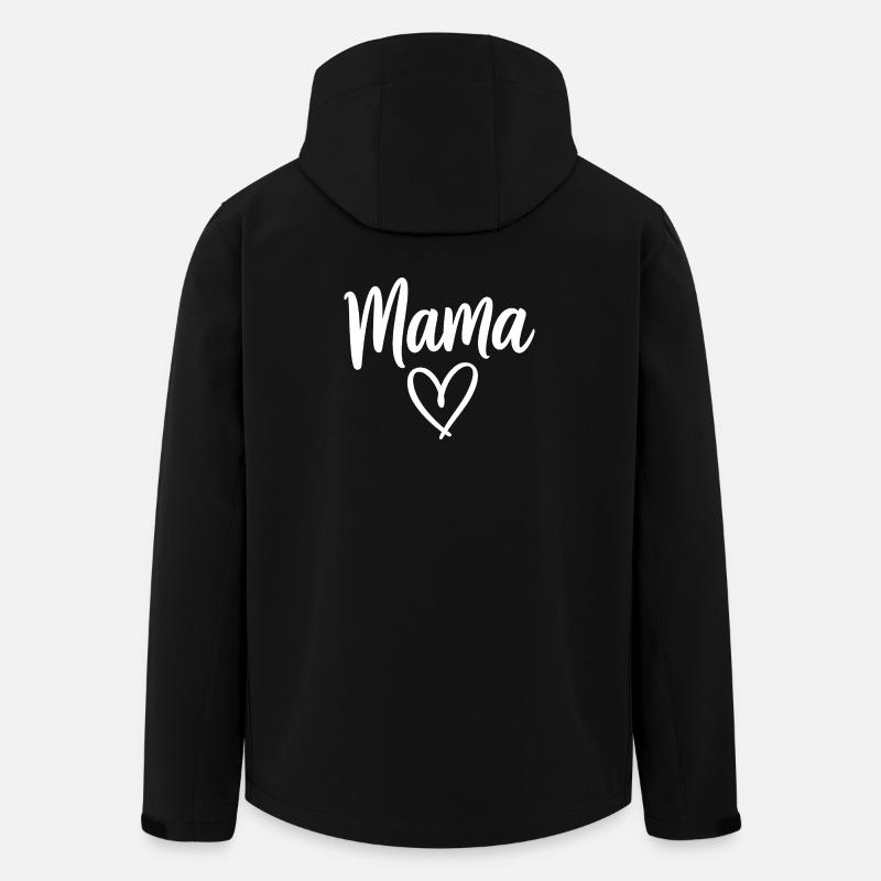 Mama Heart Script Logo - Men’s Recycled Softshell Jacket by Stanley/Stella - black