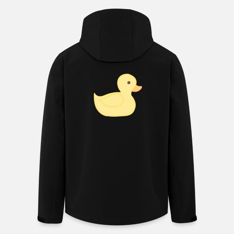 Gelbe Gummiente Cartoon Stil - Recycelte Männer Softshell-Jacke von Stanley/Stella - Schwarz
