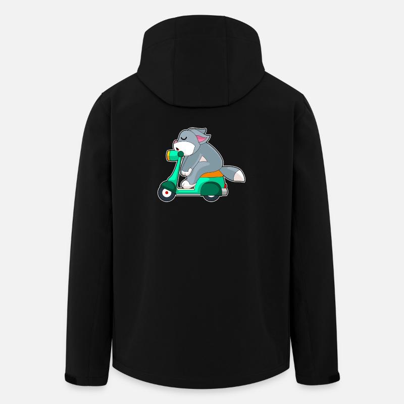 Cat Scooter - Men’s Recycled Softshell Jacket by Stanley/Stella - black