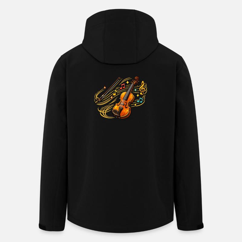 Klangwirbel Violine - Recycelte Männer Softshell-Jacke von Stanley/Stella - Schwarz