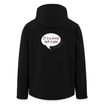 It’s a Dress Not a Yes Statement Shirt - Recycelte Männer Softshell-Jacke von Stanley/Stella - Schwarz - Hinten - AI Model Male 185 light (185cm)