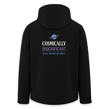 Existenzieller Humor, Nihilismus, Humor, - Recycelte Männer Softshell-Jacke von Stanley/Stella - Schwarz - Hinten - AI Model Male 185 light (185cm)