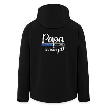 Papa 2027 Loading Werdender Papa 2027 - Recycelte Männer Softshell-Jacke von Stanley/Stella - Schwarz - Hinten - AI Model Male 185 light (185cm)