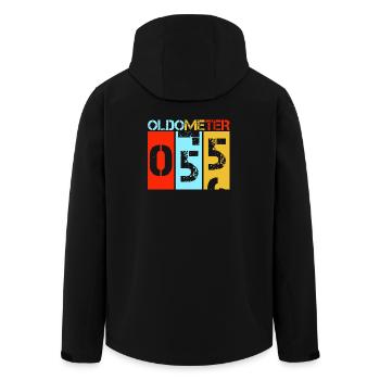 Oldometer 55 Fifty Fifth Birthday - Men’s Recycled Softshell Jacket by Stanley/Stella - black - Back - AI Model Male 185 light (185cm)