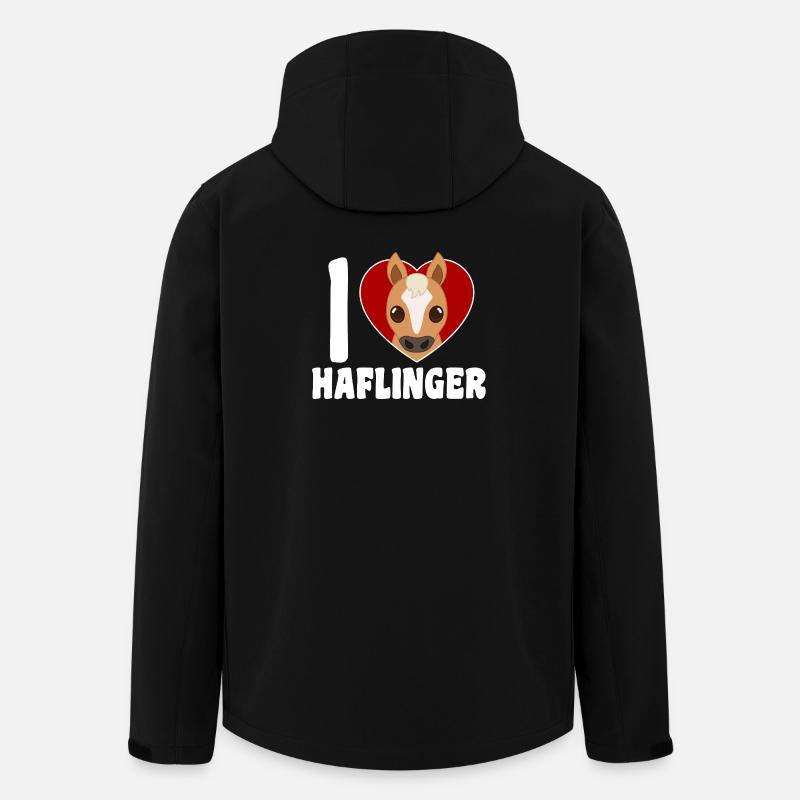 I love Haflinger heart - Men’s Recycled Softshell Jacket by Stanley/Stella - black