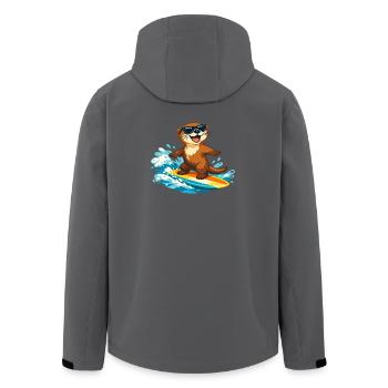 Otter Surfer Sonnenbrille - Recycelte Männer Softshell-Jacke von Stanley/Stella - Schwarz - Hinten - AI Model Male 185 light (185cm)