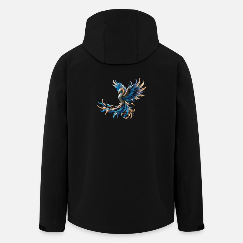 Fire Blue Phoenix - Men’s Recycled Softshell Jacket by Stanley/Stella - black